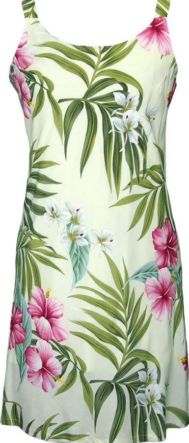 Pale Hibiscus Orchid Women's Bias Cut Slimming Hawaiian Dress
