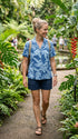 RJC Hala Pineapple Women's Hawaiian Camp Shirt – Rayon, Made in Hawaii