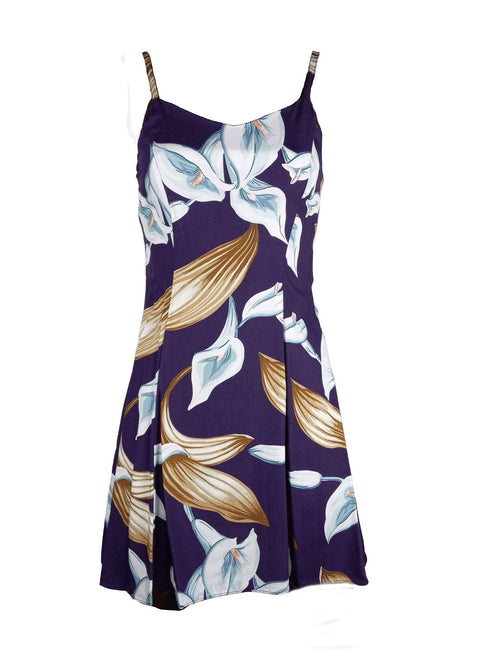 Calla Lily Women's Princess Seam Flared Hawaiian Dress (Petite Size)