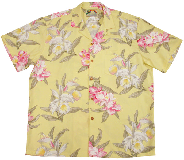 Paradise Found Men's Paradise Orchid Corsage Hawaiian Shirt