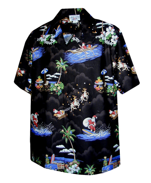 Santa's Hawaiian Christmas Vacation Men's Hawaiian Shirt