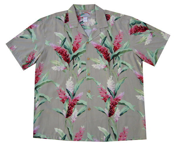 Paradise Found Men's Red Ginger Hawaiian Shirt
