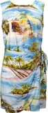 Paradise Island Surf Women's Mock Wrap Hawaiian Sarong Dress