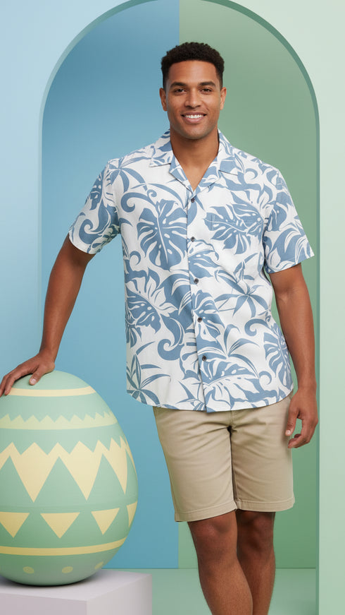 RJC Mens Delicate Tropical Rayon Shirt