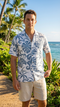 RJC Mens Delicate Tropical Rayon Shirt
