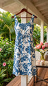 Delicate Tropical Women's Empire Tie Front Hawaiian Dress (Generous Fit)