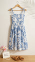 Women’s Smocked Tube Dress – Delicate Tropical Print