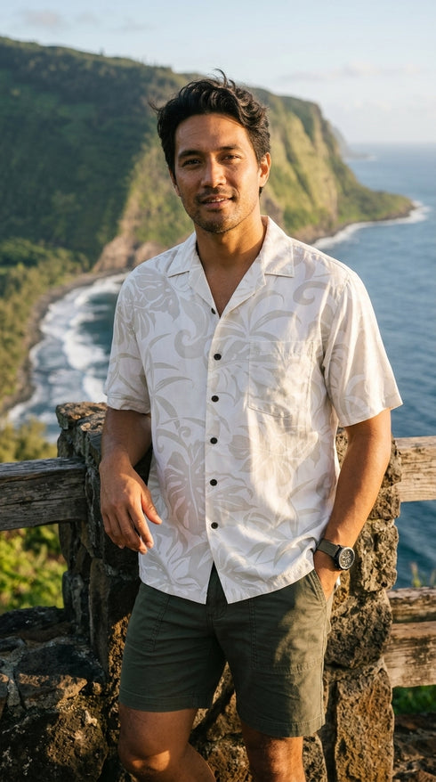 RJC Mens Delicate Tropical Rayon Shirt
