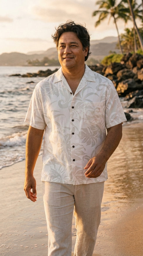 RJC Mens Delicate Tropical Rayon Shirt
