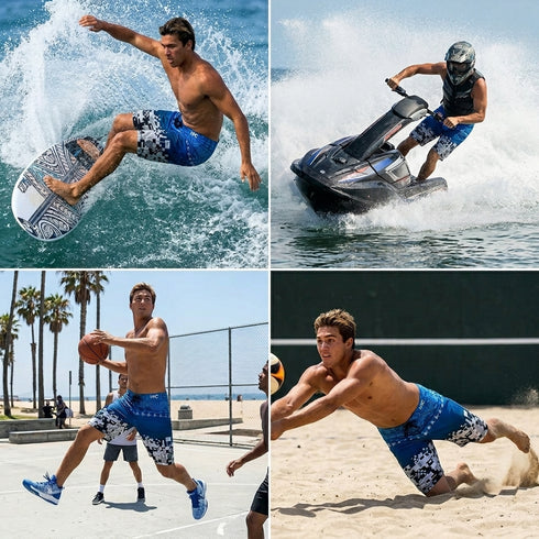 HIC 20" Digital Coast 8-Way Octo Stretch Men's Board Shorts – Limited Edition