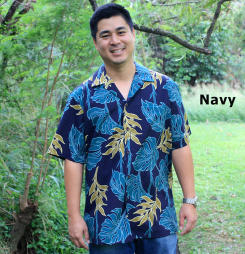 Monstera Jungle Vines Men's Hawaiian Shirt