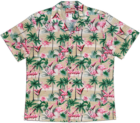 Pink Flamingo Orchid Men's Hawaiian Shirt