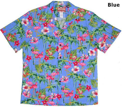 Pink Flamingo Tropics Men's Hawaiian Shirt