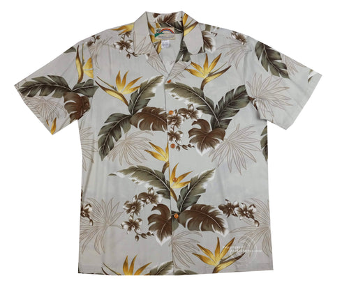 Paradise Found Men's Waimea Bird of Paradise Hawaiian Shirt