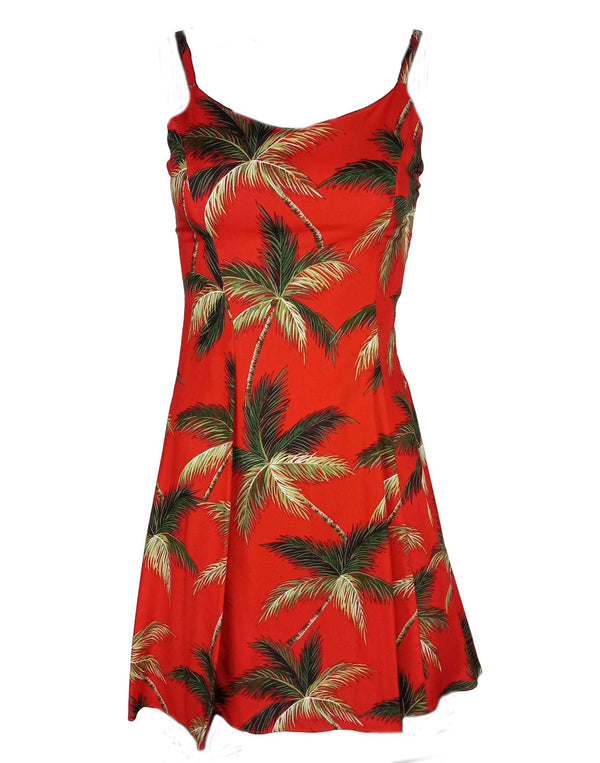 Coconut Tree Women's Princess Seam Flared Hawaiian Dress (Petite Size)