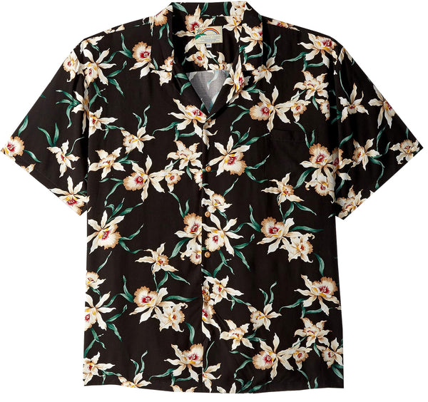 Paradise Found Men's Star Orchid Tom Selleck Magnum PI Hawaiian Shirt