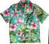 Parakeet Lush Garden Women's Hawaiian Camp Shirt – 100% Rayon, Made in Hawaii | RJC