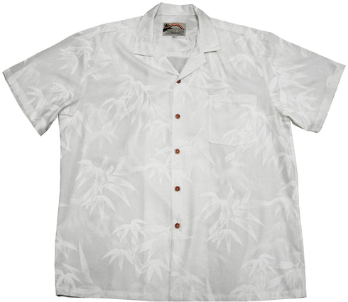 Paradise Found Men's Simple Bamboo Hawaiian Shirt