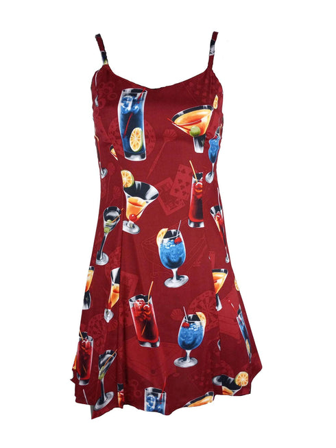 Cocktail Games Happy Hour Women's Princess Seam Flared Hawaiian Dress (Petite Size)