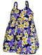 Yellow Hibiscus Hidden Plumeria Girl's Hawaiian Flared Dress