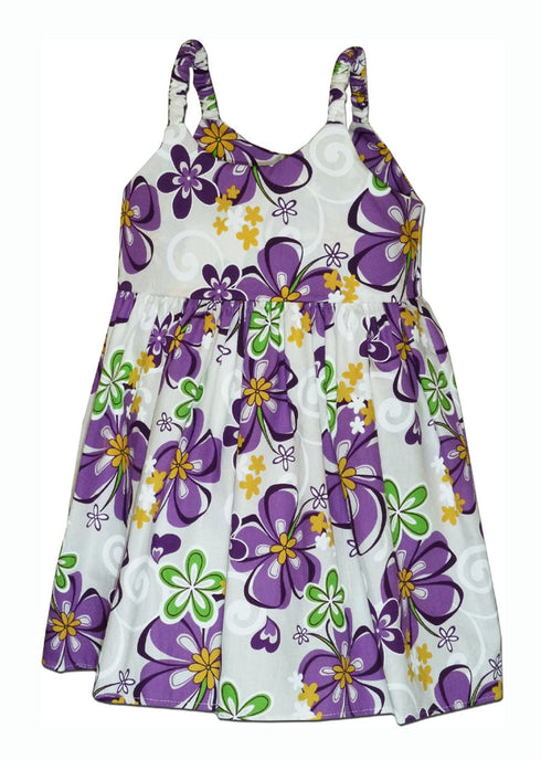 Leilani Heavenly Flower Girl's Hawaiian Flared Dress