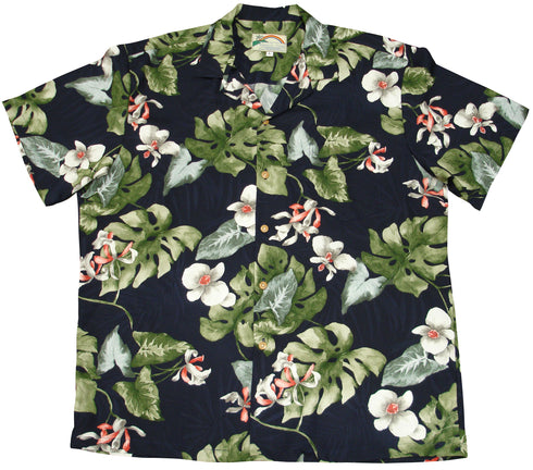 Paradise Found Men's Monstera Orchid Hawaiian Shirt