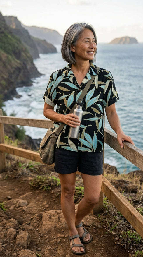 RJC Asian Serenity Women's Hawaiian Camp Shirt – Rayon, Made in Hawaii