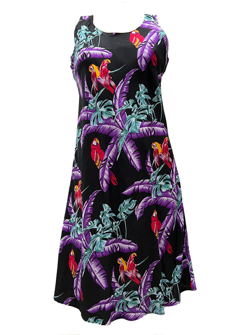 Jungle Bird Women's Short Tank Flared Hawaiian Dress