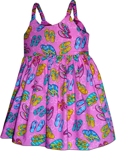 Flip Flops Slippahs Girl's Hawaiian Flared Dress