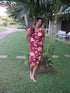 Bamboo Hibiscus Women's Short Tank Flared Hawaiian Dress