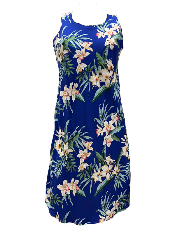 Orchid Ginger Women's Short Tank Flared Hawaiian Dress