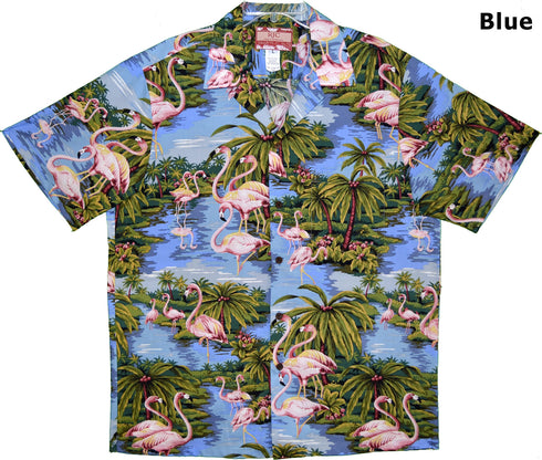 Pink Flamingo Jungle Men's Hawaiian Shirt
