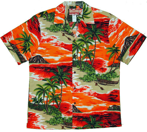 Outrigger Canoe Paddle Men's Hawaiian Shirt