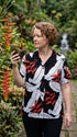 Ginger Heliconia Women's Hawaiian Camp Shirt – 100% Rayon, Made in Hawaii | RJC