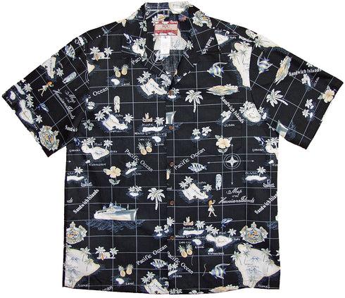 Hawaiian Islands Destinations Men's Hawaiian Shirt