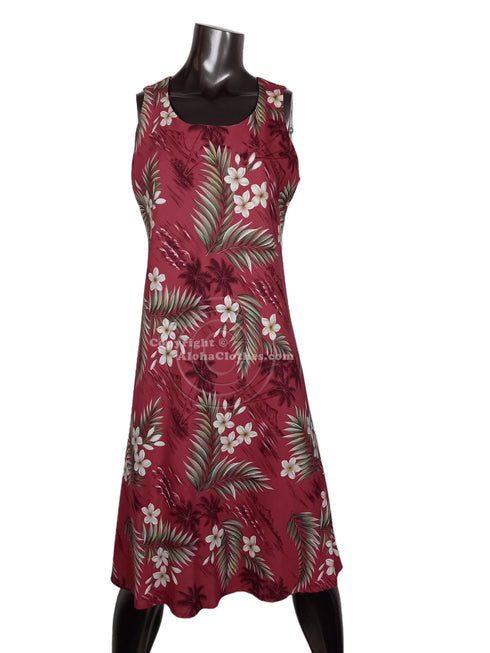 Island Breeze Women's Short Tank Flared Hawaiian Dress