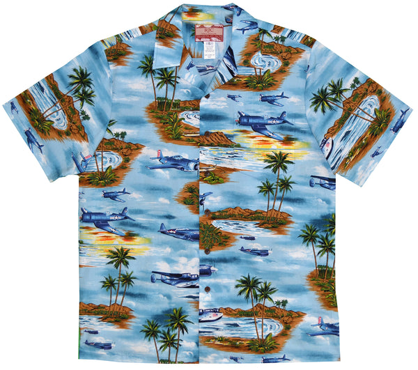 Pacific Ocean Island Defenders Men's Hawaiian Shirt