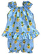 Kawaii Cute Pineapples Girl's 2pc Hawaiian Cabana Set