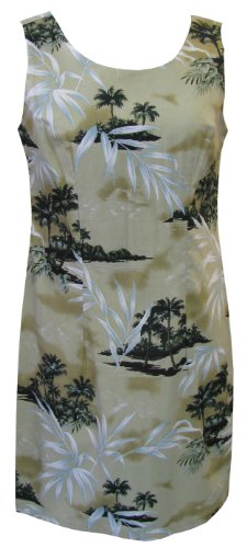 Bamboo Island Women's Sheath Hawaiian Short Tank Dress
