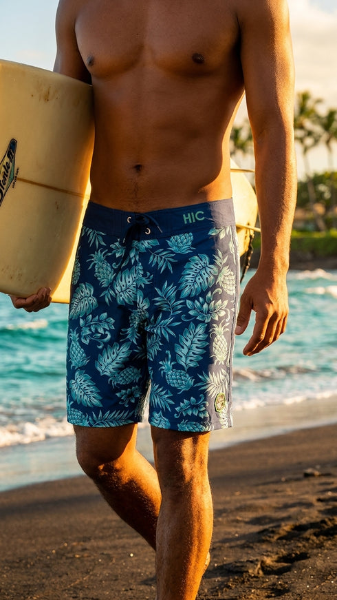 HIC 19" Fineapple 8-Way Octo Stretch Men's Board Shorts – Limited Edition