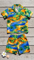 Florida Alligator Lagoon Boy's 2pc Hawaiian Cabana Set