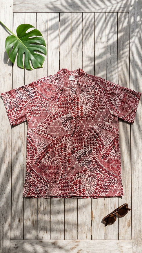 Go Barefoot Mens Hawaiian Tats Big & Tall Shirt