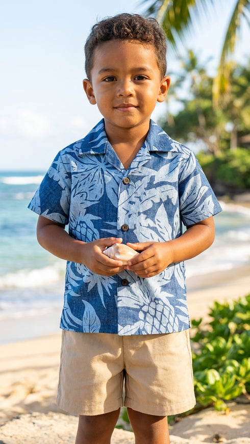 Hala Pineapples Hawaiian Aloha Boys 2pc Cabana Set