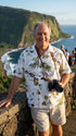 Pacific Legend Mens Hawaiian Island Archipelago Hibiscus Shirt