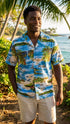 Hawaiian Island Airplane Men's Hawaiian Shirt