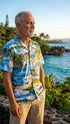 Hawaiian Island Airplane Men's Hawaiian Shirt