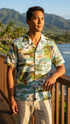 Hawaiian Island Airplane Men's Hawaiian Shirt