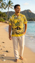 Pineapple Juice Mens Hawaiian Palm Shirt
