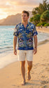 Pineapple Juice Mens Hawaiian Palm Shirt