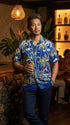 Pineapple Juice Mens Hawaiian Palm Shirt